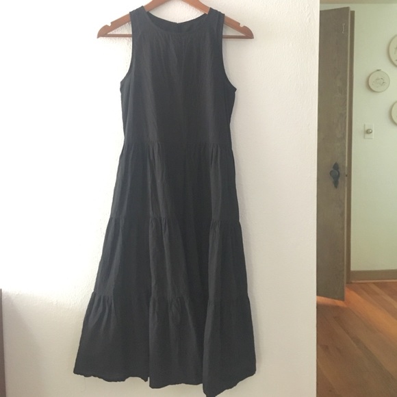 Black tiered summer dress - Picture 1 of 4